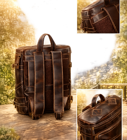 Brown Pure Leather bagpack