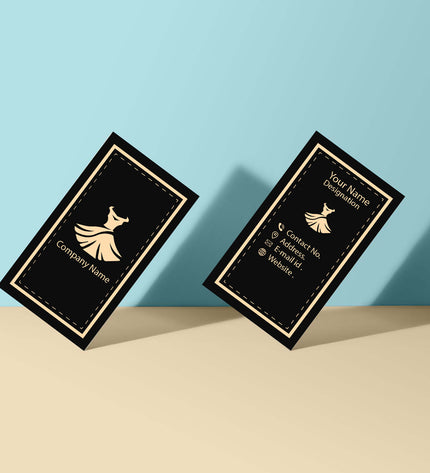 Vertical bussines card-front back boutique