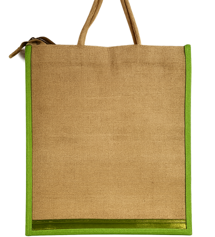 Embroidered Jute Bag-Green
