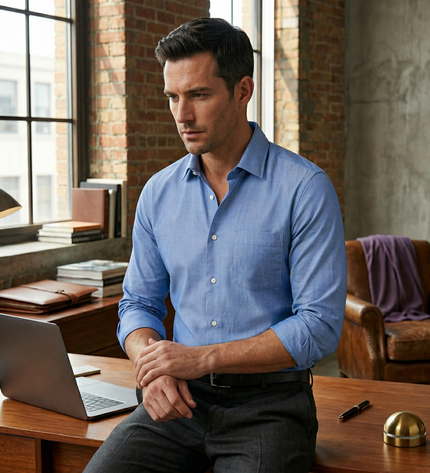 Arrow Shirt-Indigo