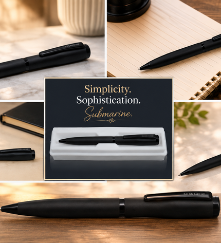 Submarine Cap Gemini Full Black Ball Pen