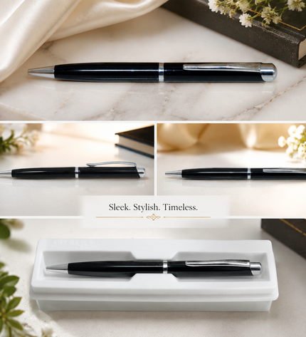 Submarine engraved Bodyguard Gloss Black Ball Pen