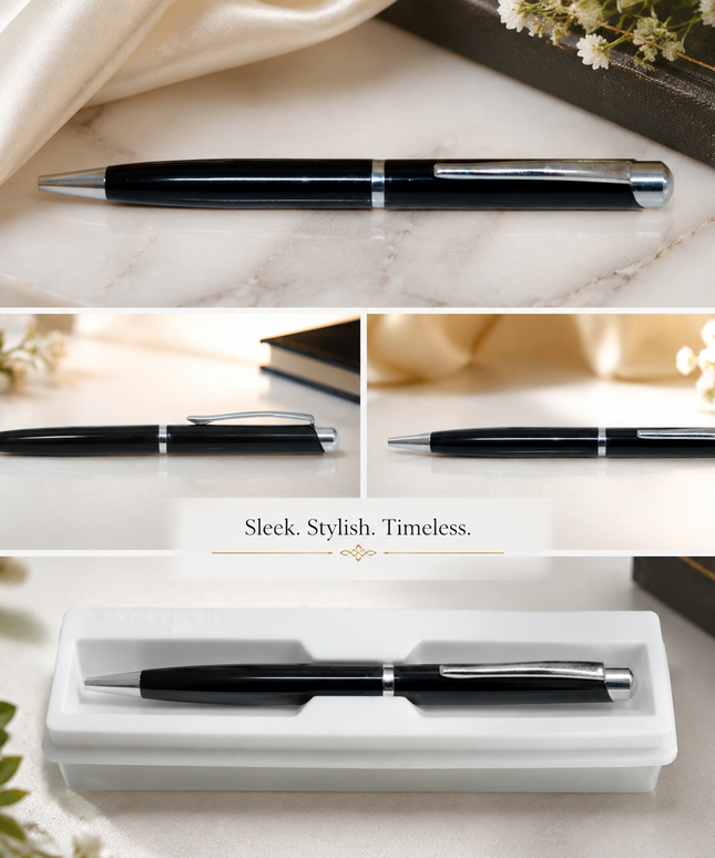 Submarine engraved Bodyguard Gloss Black Ball Pen