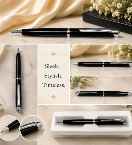 Submarine engraved Bodyguard Gloss Black Ball Pen