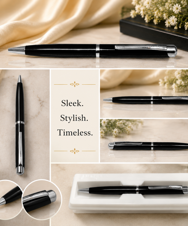 Submarine engraved Bodyguard Gloss Black Ball Pen