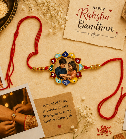 Customised Multicolour Rakhi ( Buy 1 get 1 free)