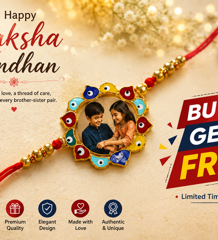 Customised Multicolour Rakhi ( Buy 1 get 1 free)