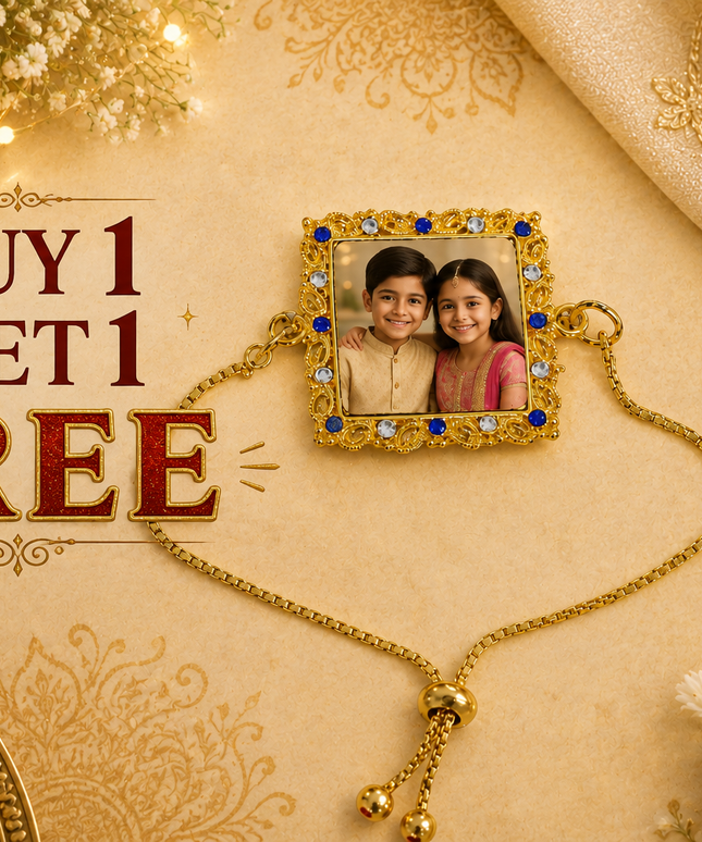 Customised Bracelet Rakhi (Buy 1 get 1 free)