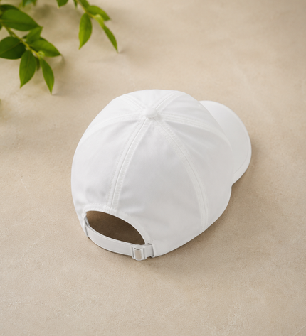 Foldable Customised Cap with pouch -White