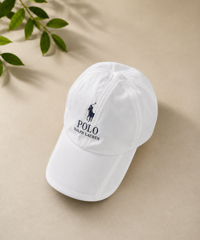 Foldable Customised Cap with pouch -White