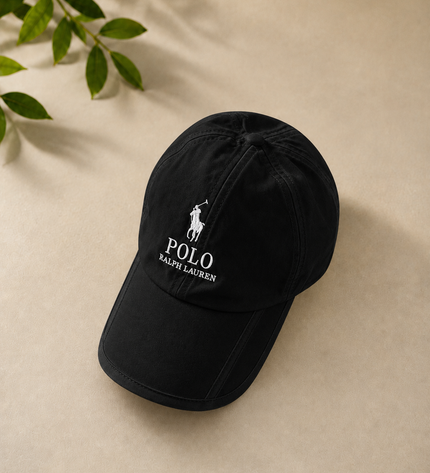 Foldable Customised Cap with Pouch-Black