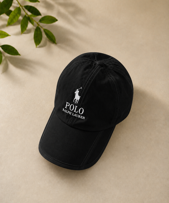 Foldable Customised Cap with Pouch-Black