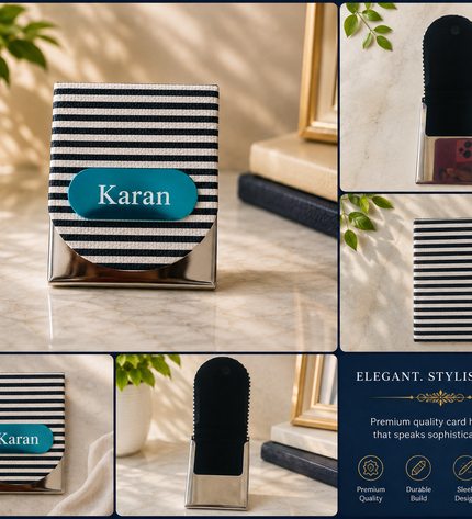 Black & White Strip Card Holder