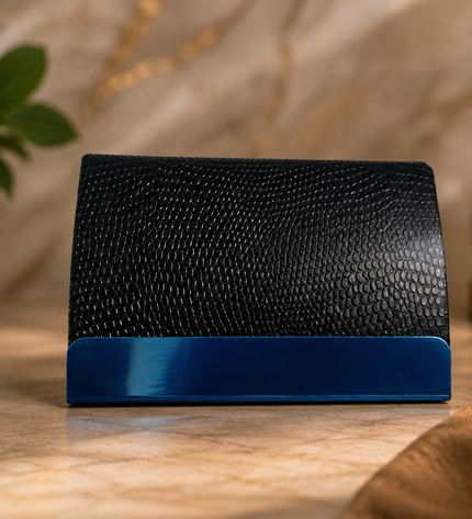 Black Textured Card Holder