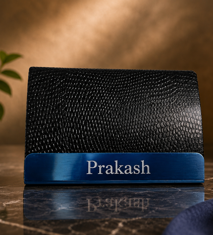 Black Textured Card Holder