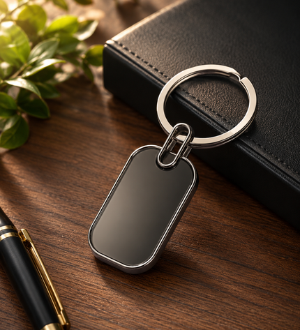 Engraved Cylindrical Keychain