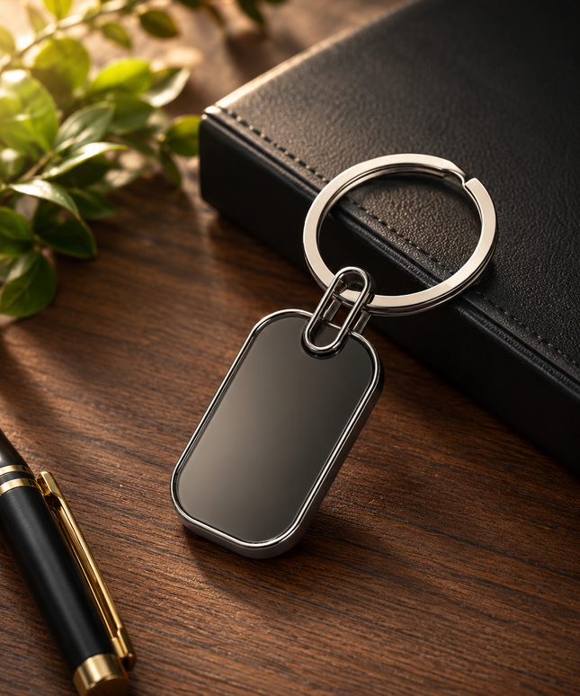 Engraved Cylindrical Keychain