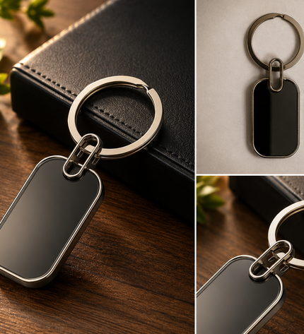 Engraved Cylindrical Keychain