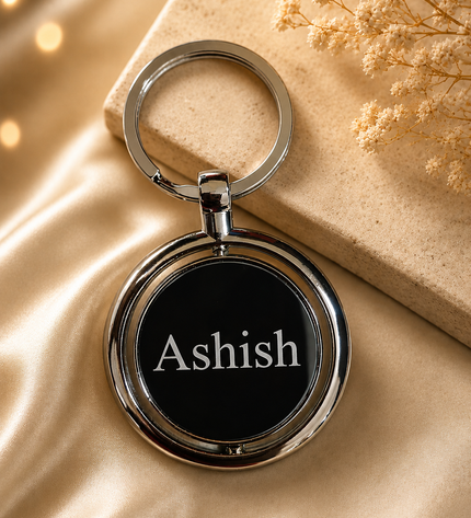 Engraved Revolving Keychain