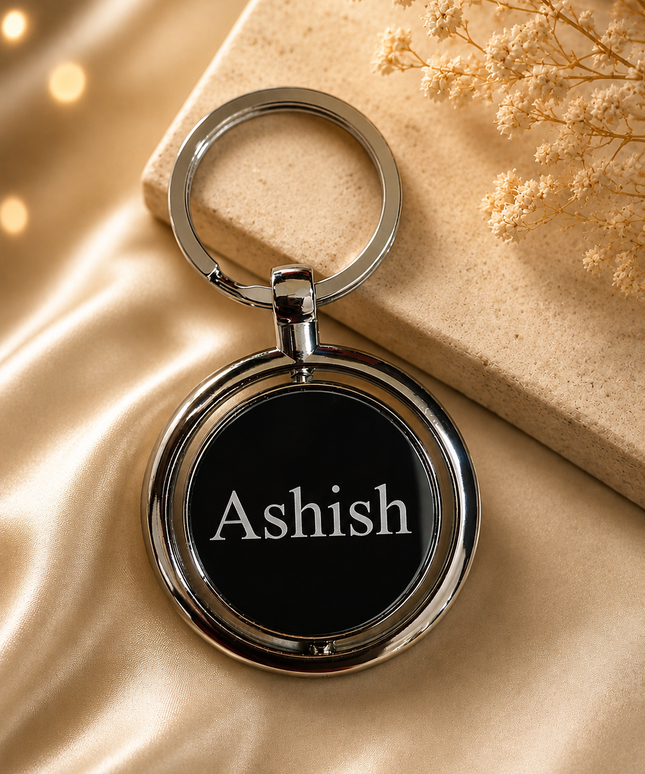 Engraved Revolving Keychain