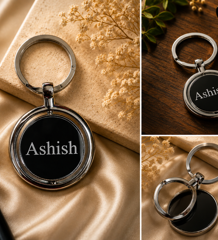 Engraved Revolving Keychain