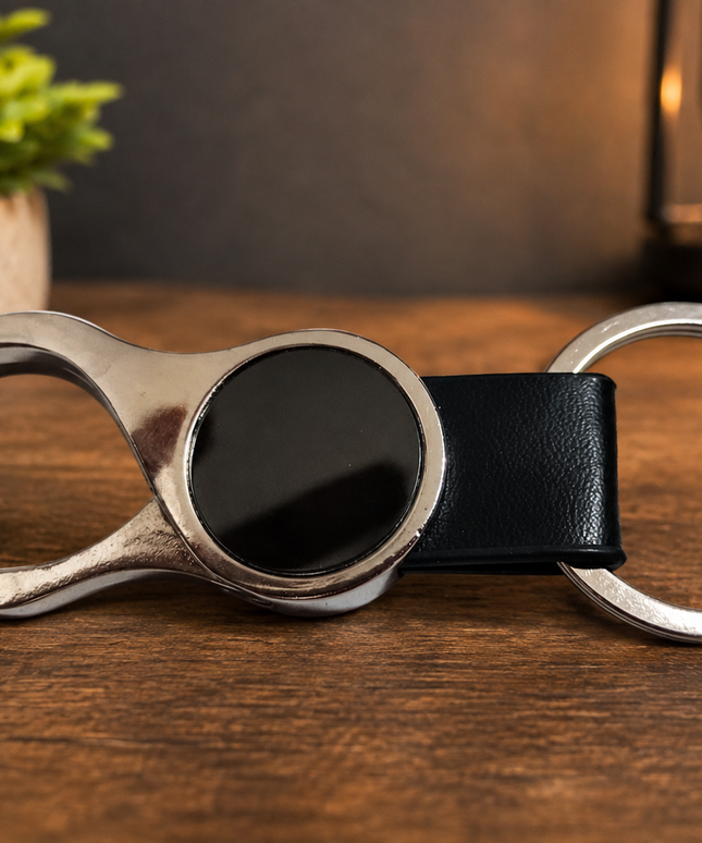 Engraved Metal Hook Keychain