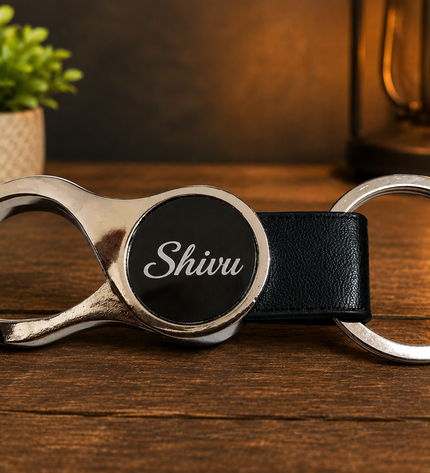 Engraved Metal Hook Keychain