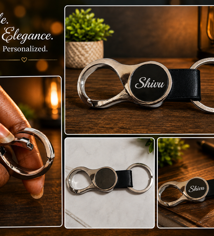 Engraved Metal Hook Keychain