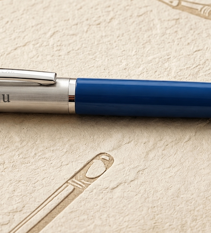 Submarine Engraved Blue  Fountain Pen