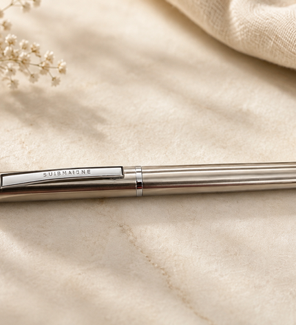 Submarine Engraved Silver Fountain Pen