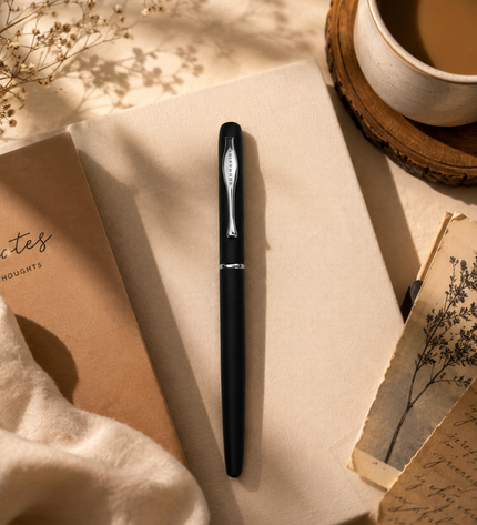 Submarine Engraved Black Fountain Pen-916