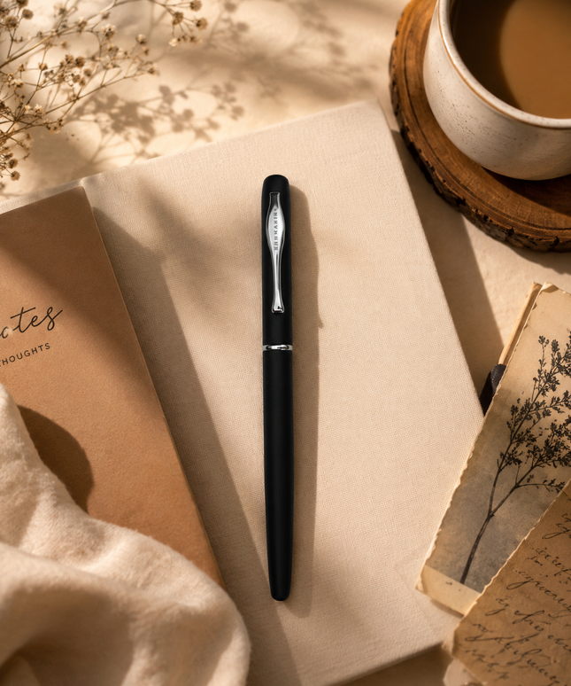 Submarine Engraved Black Fountain Pen-916