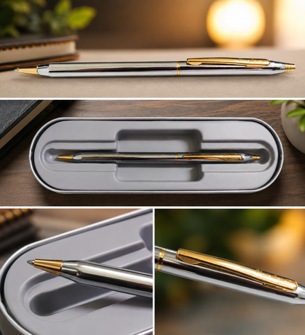 Pierre Cardin Kriss White Gold Ball Pen
