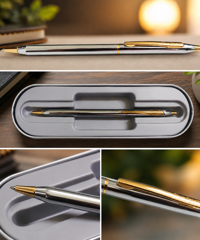 Pierre Cardin Kriss White Gold Ball Pen