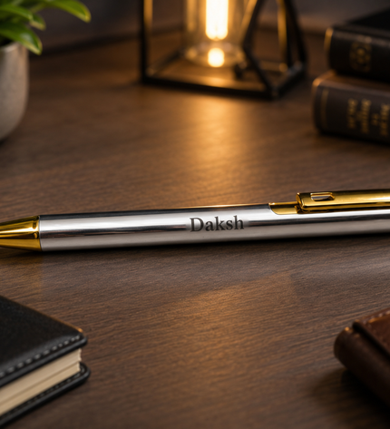 Silver And Golden Metal Pen