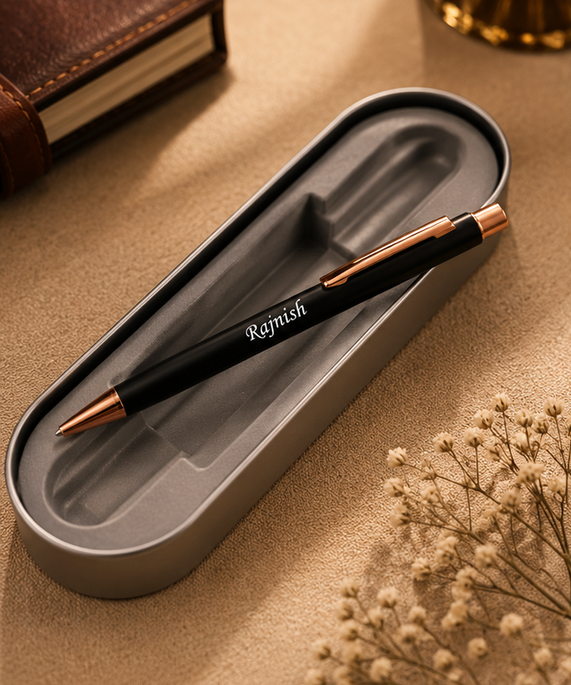 Black and Gold Metal Pen
