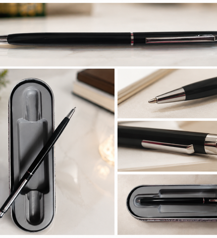 Black Slim Metal Pen