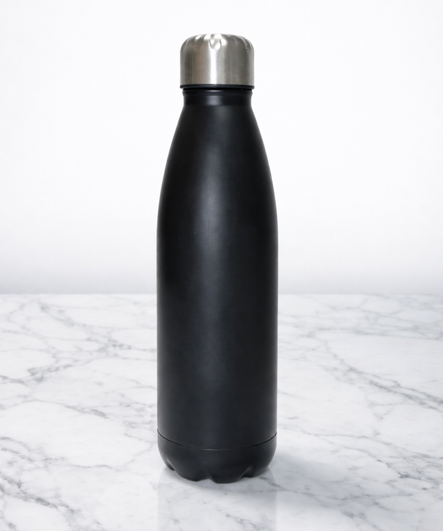 Stainless Steel Water Bottle Black- Engraved