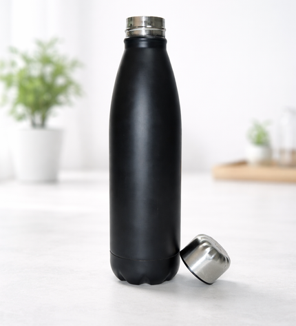 Stainless Steel Water Bottle Black- Engraved