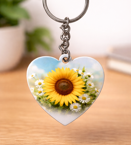 Sublimation Heart Key Chain