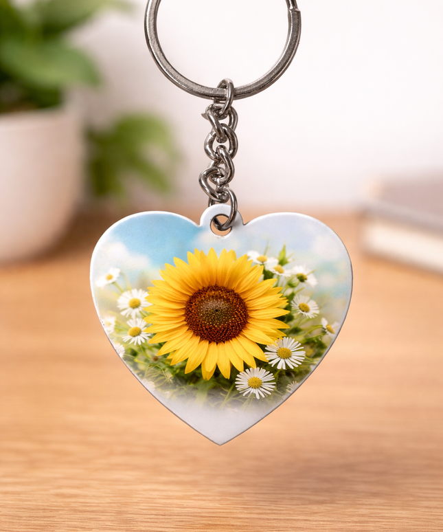 Sublimation Heart Key Chain