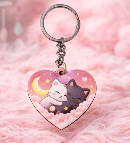 Sublimation Heart Key Chain