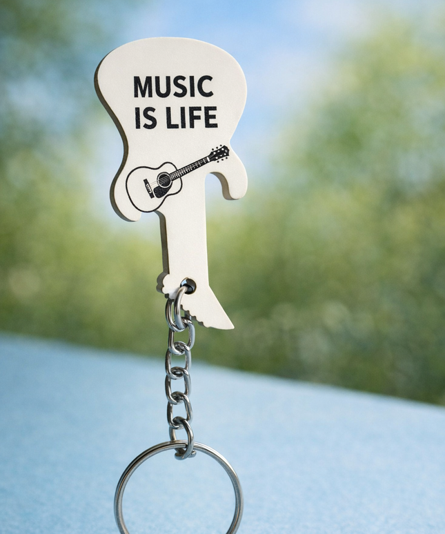 Sublimation Guitar Key chain