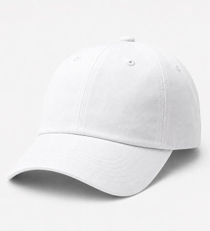 Embroidered White Cap