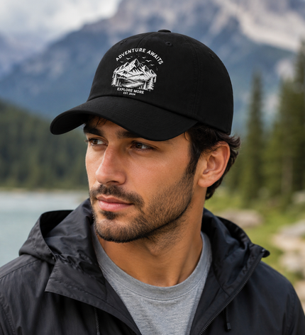 Embroidered Black cap