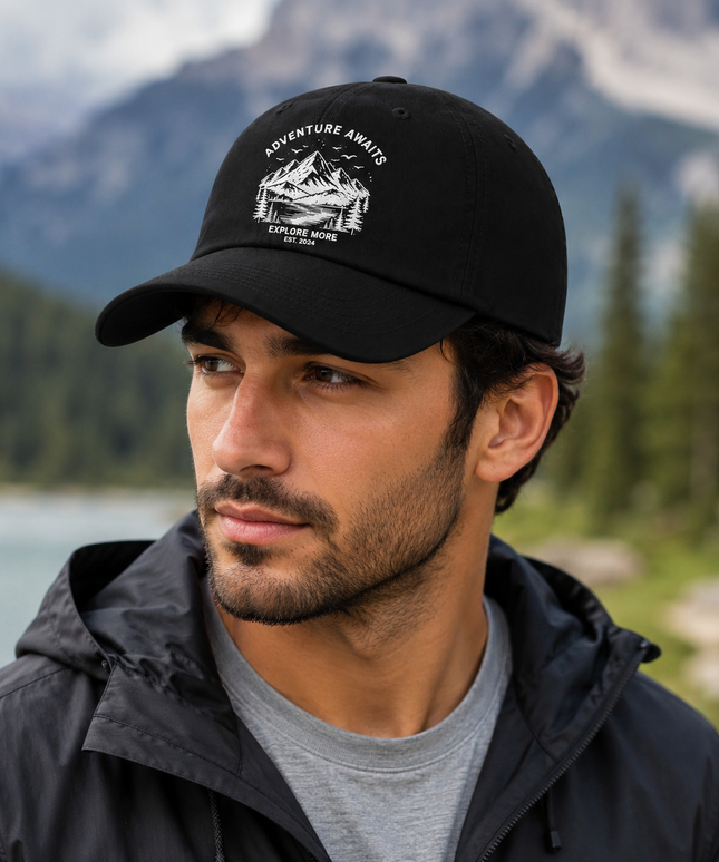 Embroidered Black cap