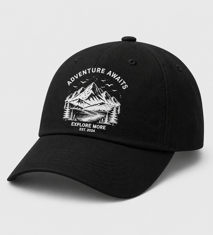 Embroidered Black cap