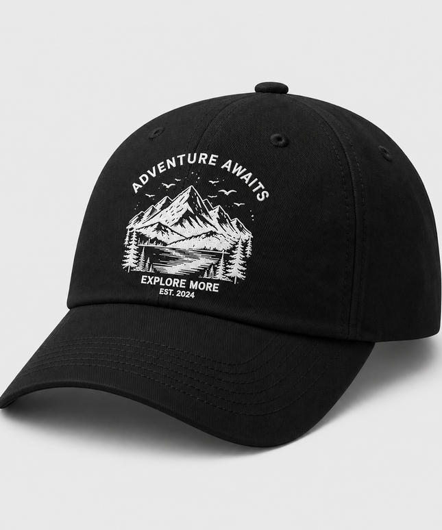 Embroidered Black cap