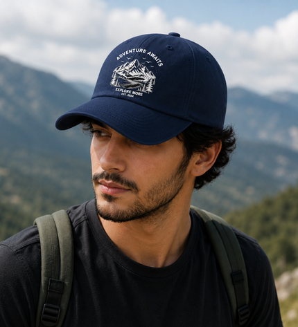 Embroidered cap Navy-Blue