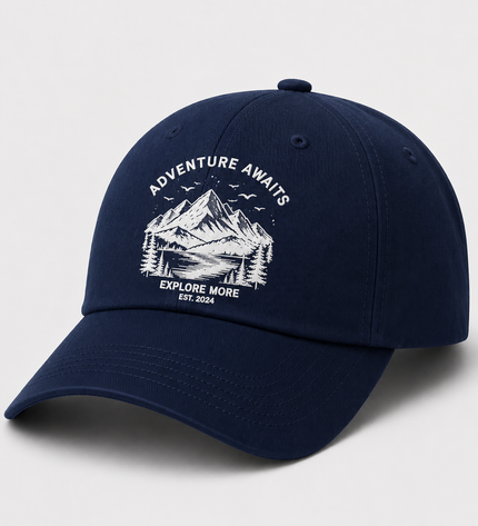 Embroidered cap Navy-Blue